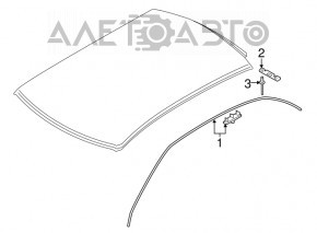 Roof and vent molding right Audi Q3 8U 15-18 chrome