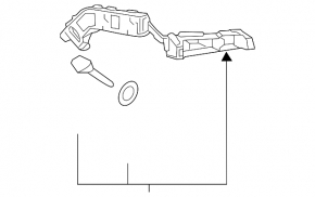 Left rear bumper mount on the fender for Chevrolet Trax 15-22 (Korea built)