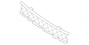 Mercedes W167 GLE 350 450 20-24 front bumper central grille structure, cracks