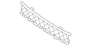 Mercedes W167 GLE 350 450 20-24 front bumper central grille structure, cracks