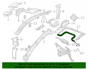 Windscreen wiper grille seal Mercedes W167 GLE 350 450 20-23