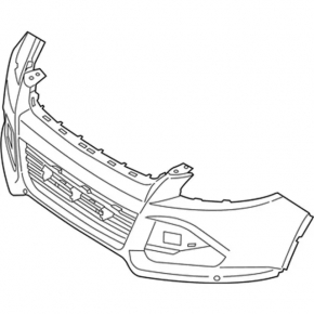 Front bumper bare Ford Escape MK3 13-16 pre-restoration for parking sensors