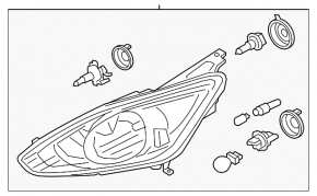 Headlight front right Ford C-max MK2 13-16 prerest