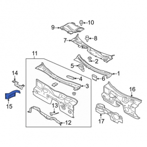 Battery protection bracket Ford Mustang mk6 15- 2.3T