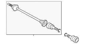 Drive axle shaft rear right Land Rover Range Rover Velar 18-26
