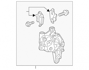 Engine mount bracket left Lexus UX200 19-