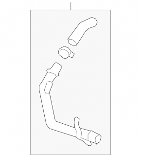 Upper cooling pipe Cadillac CTS 14- 2.0T metal
