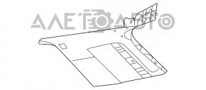 Rear pillar trim behind the right window Dodge Journey 11-19 for 2 rows, gray, worn, without plugs