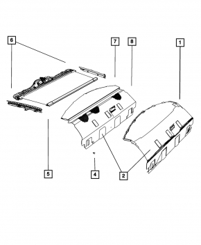 Rear shelf Chrysler 300 11- black