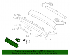 Interior Tailgate Trim Volvo V90 17-22 USA Black