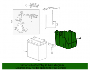 Battery tray HONDA CRZ 11-16