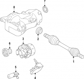 Rear differential gearbox Volvo XC40 19-22 T5 front part coupling
