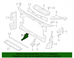 Radiator bracket left lower Audi A7 16-18 3.0