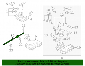 Automatic transmission cable Audi Q7 4L 10-15