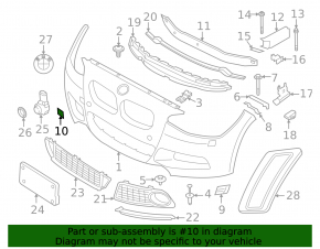 BMW 2 Series F22 14-21 Front Bumper Tow Hook Cap