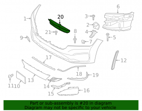 Radiator deflector blinds assembly lower BMW 7 G11 G12 16-22 Without m type, bumper cover & trim