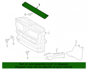 Upper TV bar BMW X3 F25 11-17