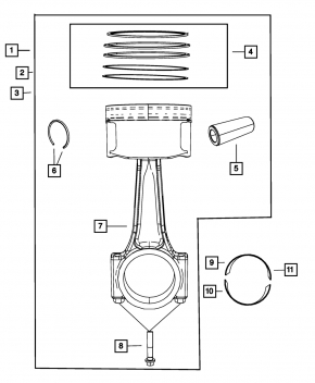 Connecting rod with piston Jeep Compass 11-16 2.0