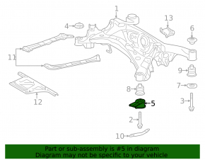 Rear subframe burr rear left Lexus IS 14-20