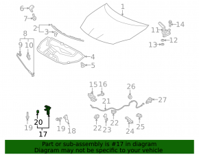 Toyota Prius 30 10-15 hood release lever, rusty