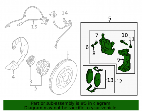 Front left caliper assembly for Kia EV6 22-24