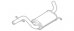 Exhaust line middle part VW Beetle 12-13 2.0T