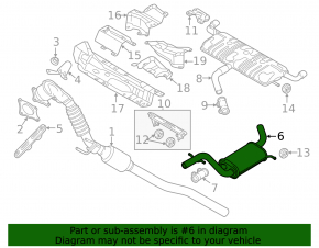 Exhaust line middle part VW Beetle 12-13 2.0T