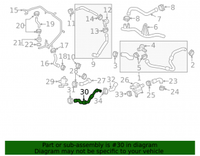 Cooling system hose for Audi A3 8V 15-20 2.0T metal and rubber
