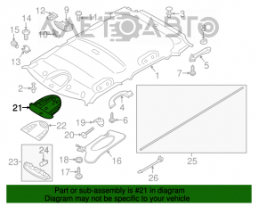 Front light Mini Cooper Countryman R60 10-16 black, without sunroof, small scratch