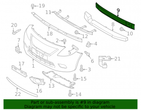 Front Bumper Reinforcement Nissan Versa 12-19 USA