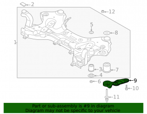 Front right subframe burdock Hyundai Santa FE 19-20 KOR