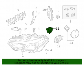 Daytime running light module for left headlight BMW X7 G07 19-22 LED