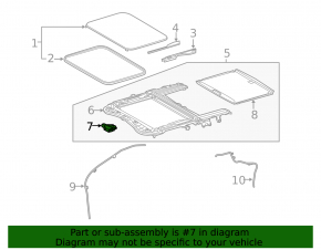 Sunroof motor Lexus CT200h 13-17