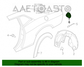 09-23 Dodge Challenger Fuel Door with Housing
