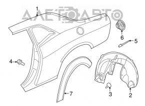 09-23 Dodge Challenger Fuel Door with Housing