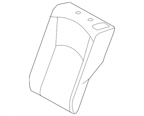 Rear seat backrest, 2nd row, left, Toyota Prius 50 19-22, black fabric