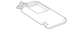 Right visor for Lexus ES 22-25, white