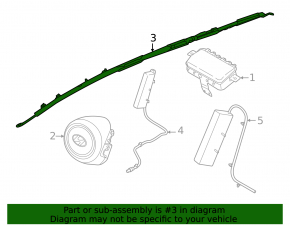 Left side curtain airbag for Hyundai Tucson 2022-25