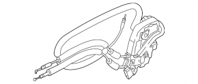 Rear left door lock Nissan Murano z51 09-14