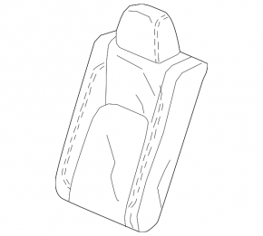 Left rear seat backrest for Honda Clarity 18-21 USA, gray fabric + black leather combination, one-piece headrest, cleanable