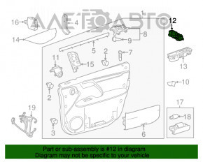Front left window lift control Lexus RX350 RX450h 16-22