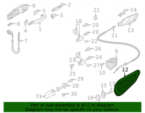 Door panel, inner rear left, Audi A3 8V 16-18 5d