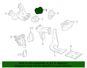 Front panel air duct deflector left Mercedes GLA 14-20 chrome