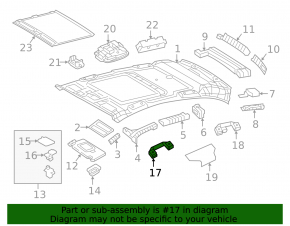 Ceiling handle front left Mercedes GLC 16-22 beige