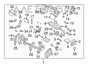 Actuator motor for the heater ventilation system on a Mazda6 09-13