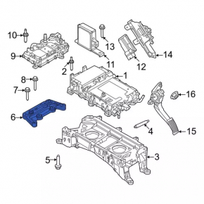 On-board charger support bracket right Ford Mustang Mach-E 21-23