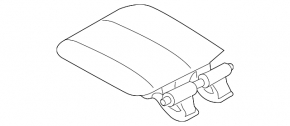 Land Rover Range Rover Velar 18-23 center console armrest, smooth leather, black