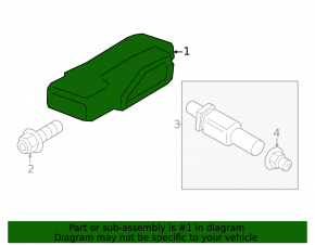 Wheel pressure sensor Porsche Cayenne 19-26 433 Mhz, type 2, black nipple