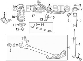 Front left beam burr Chevrolet Cruze 11-16 rusty