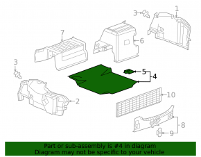 Trunk floor Chevrolet Malibu 13-15